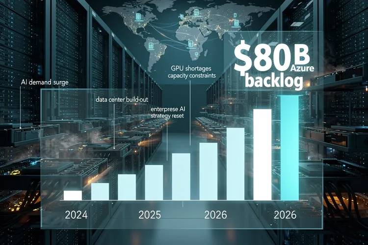 Microsoft’s $80 Billion Cloud Computing Backlog Signals Unprecedented AI Infrastructure Strain