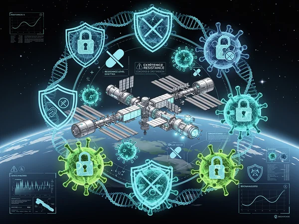 Space Station Microbes Evolve Unprecedented Antibiotic Resistance: A Wake-Up Call for Long-Duration Missions